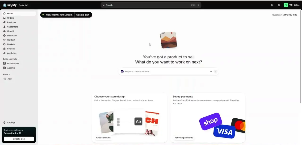 A store admin with no fraud-blocking app installed yet — the Apps section is empty, meaning only Shopify's baseline order-risk flags are active.